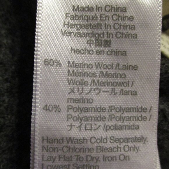 Madewell Woman Medium Gray Zip Front Warm Outdoors Long Sleeve Sweater - Picture 10 of 10